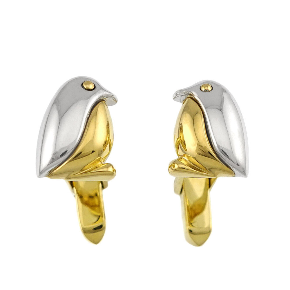 Bvlgari BVLGAI Penguin Cufflinks, 18K YG WG (Yellow Gold), 2 Colors, 750 Cuff...